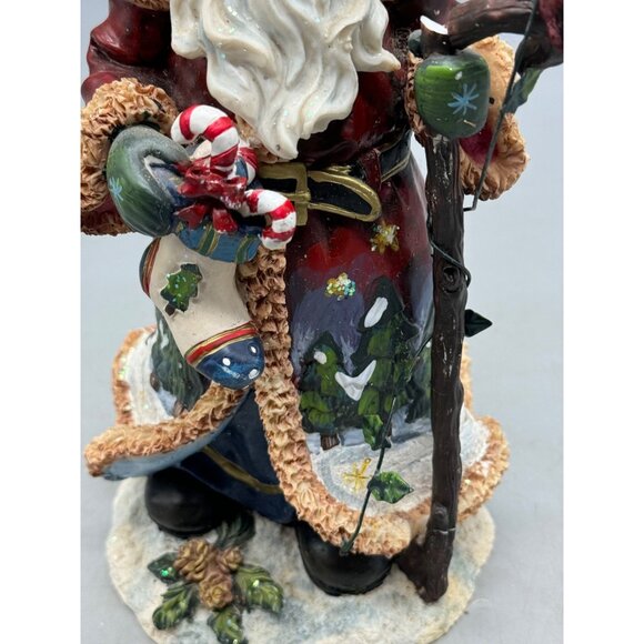 Vintage Hand-Painted Santa Claus Figurine Festive Christmas Decor 11" Tall READ - Picture 4 of 13